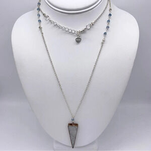 Nakamol Beaded Light Blue Pendant Necklace